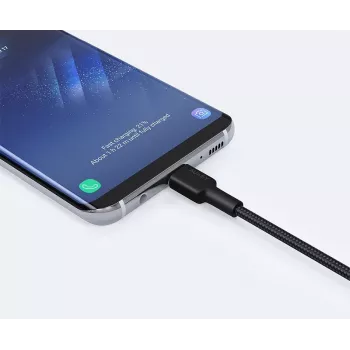 Kabel USB-C do USB-A Aukey CB-CA2, oplot nylonowy, Quick Charge 3A, 1 m