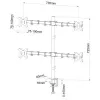 Uchwyt do 4 monitorów LCD 13-27'' L-04N