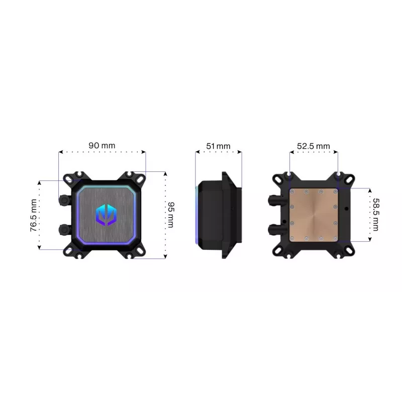 ENDORFY Navis F280 ARGB Obudowa komputera Chłodzenie cieczą All-in-one 14 cm Czarny 1 szt.