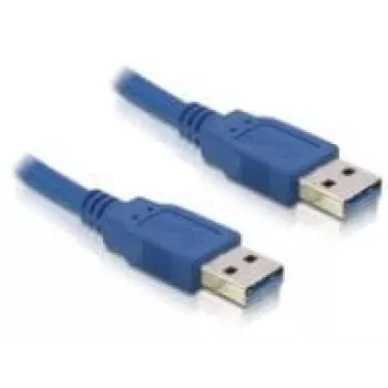 Kabel USB DeLOCK USB 3.0-A męski/męski 2m Niebieski