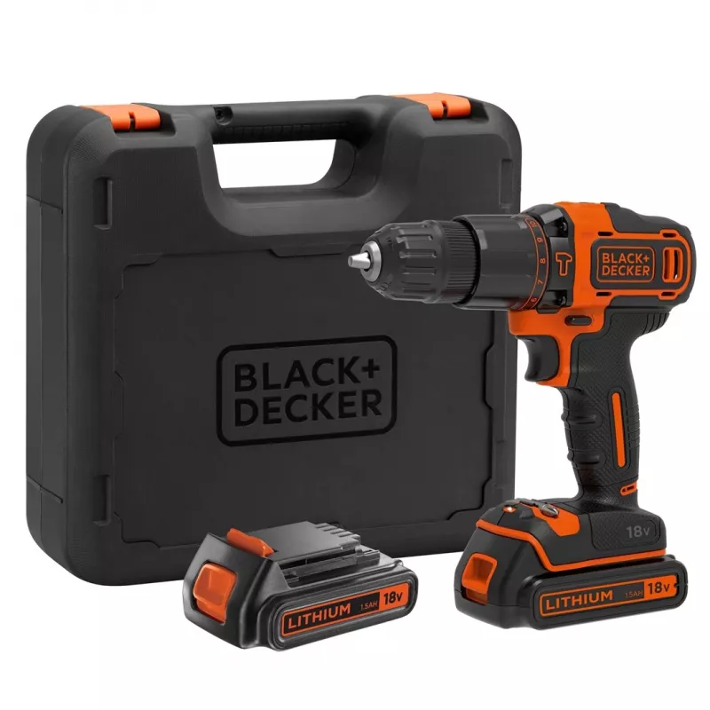 Wiertarka Black & Decker BDCHD18KB-QW bezkluczykowa Czarno-Pomarańczowa