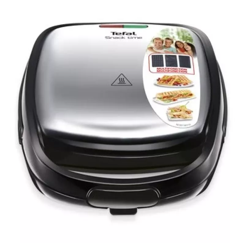 Tefal SW342D38 opiekacz do kanapek 3 w 1, czarny/stal nierdzewna