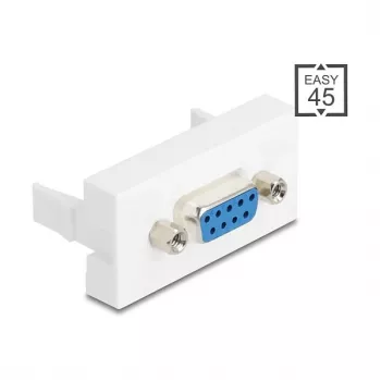 Naścienne gniazdo VGA DELOCK 81556, żeński na żeński, białe, ABS, 45×22,5×17,4 mm