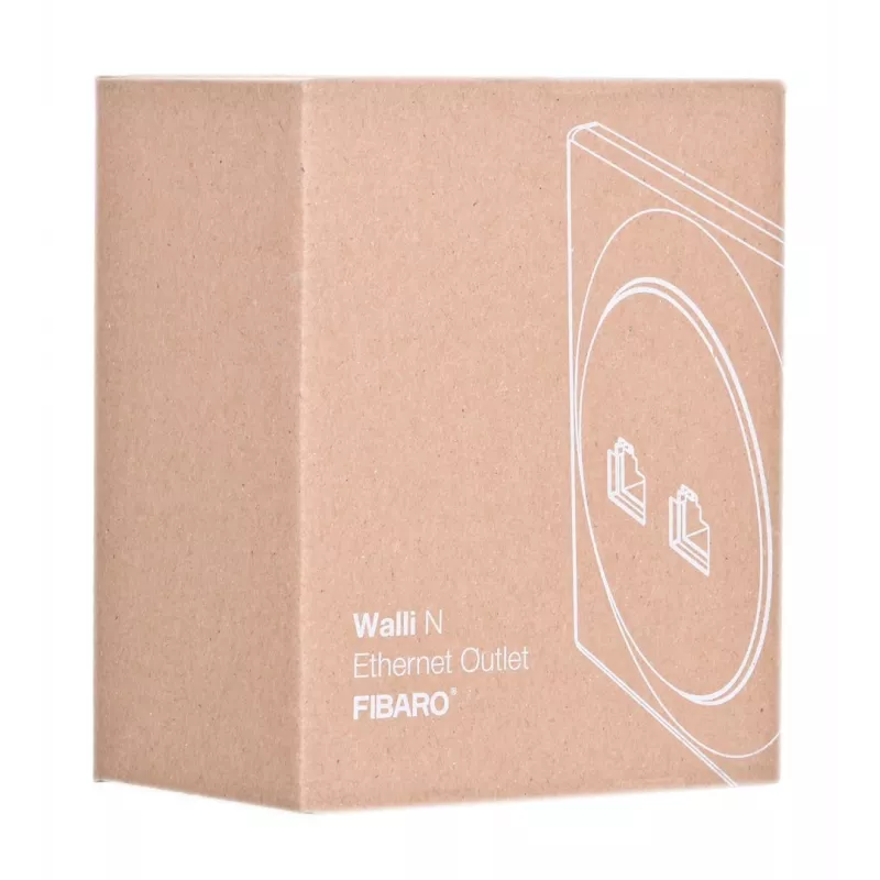 Gniazdo ścienne Fibaro Walli N 2 x RJ-45 Biały
