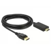 Kabel wideo adapter DeLOCK 85318 DisplayPort na HDMI 3m Czarny