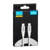 Kabel USB-C do USB-C IBOX IKUTC1W 1 m, USB 2.0, 3 A, biały, oplot tekstylny