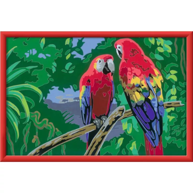 Ravensburger Malen nach Zahlen - Bunte Papageien