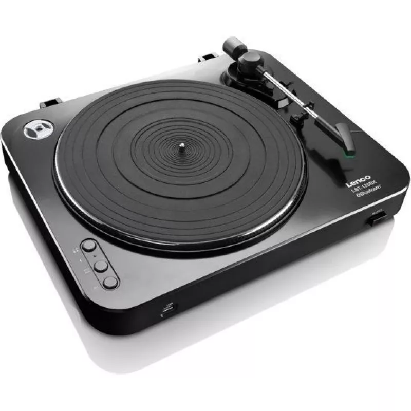 Gramofon audio z napędem paskowym Lenco LBT-120BK Czarny Półautomatyczny