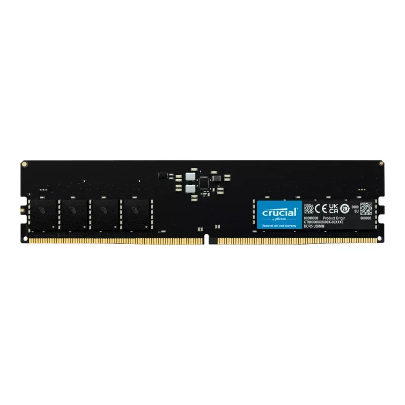 Crucial CT16G56C46U5 U-DIMM, 16GB, DDR5, 5600 Mhz, CL46, Black