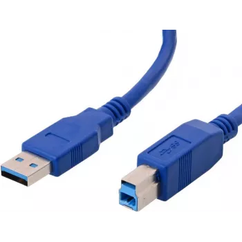 Kabel USB Helos 014681 USB 3.2 Gen 1 1m USB A USB B Niebieski