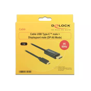 Adapter kabla wideo USB Type-C DisplayPort DeLOCK 85255