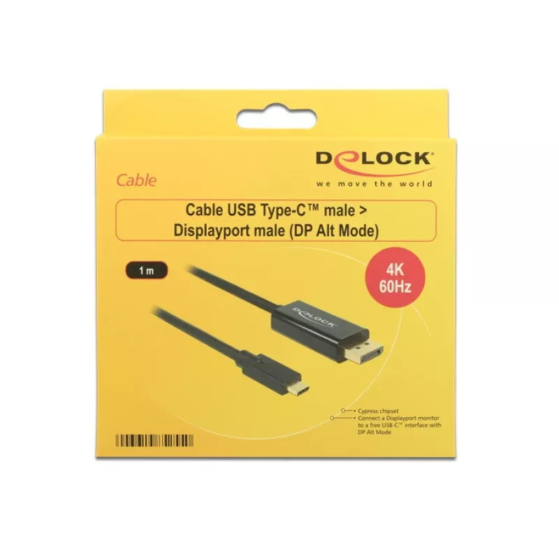 Adapter kabla wideo USB Type-C DisplayPort DeLOCK 85255