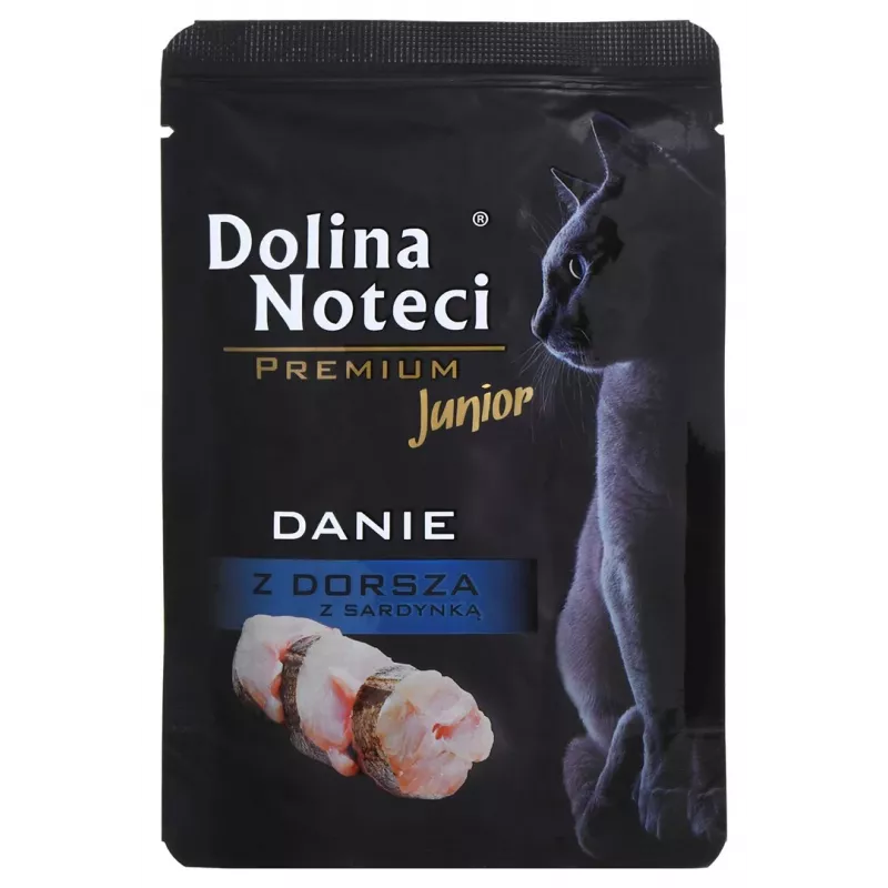 Dolina Noteci Premium danie z dorszem i sardynkami - mokra karma dla kociąt - 85g