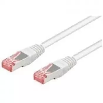 Wentronic Goobay CAT 6 kabel krosowy, S/FTP (PiMF), biały, 0,25 m - LSZH bezhalogenowy, miedź (93217)