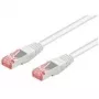 Wentronic Goobay CAT 6 kabel krosowy, S/FTP (PiMF), biały, 0,25 m - LSZH bezhalogenowy, miedź (93217)