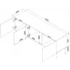 Cama szafka RTV SIENA 150.5x40x60 kaszmir matowy