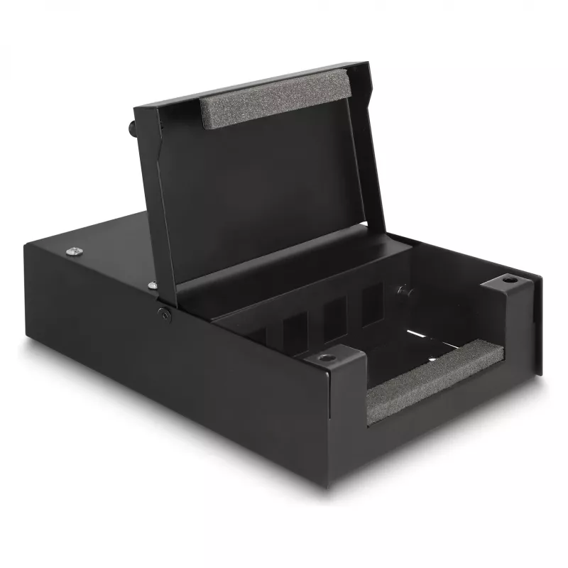 Skrzynka rozdzielcza DeLOCK 66235 4 porty Metal Czarna