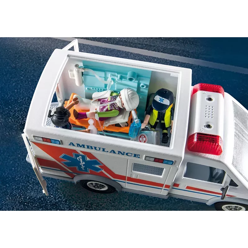 Zabawkowa karetka PLAYMOBIL 71232 — wielokolorowa, dla dzieci 4–10 lat, bateria AAA