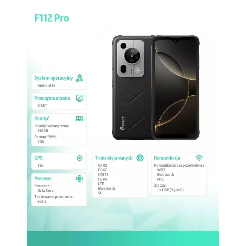 Smartfon FOSSiBOT F112 Pro czarny