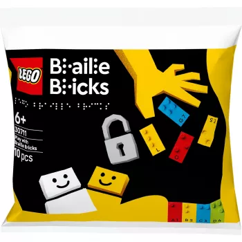 Zestaw edukacyjnych klocków do pisania LEGO 30711 — dotykowe klocki do nauki wczesnego pisania i opowiadania historii