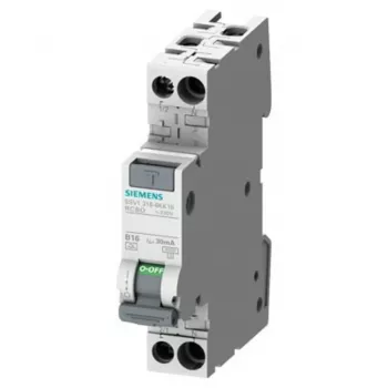 Siemens RCBO, prąd znamionowy 10 A, bieguny 1P+N, czułość wyzwalania 30 mA, typ A, seria SENTRON