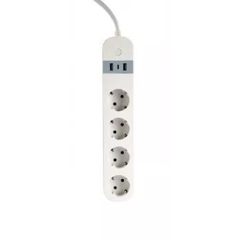 Inteligentna listwa zasilająca Gembird TSL-PS-S4U-01-W 4 gniazda AC 3880 W Biała