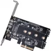 Silverstone SST-ECM27 karta adaptera M.2/SATA, PCIe 4.0, 1x M-Key, 2x SATA 6G - niski profil