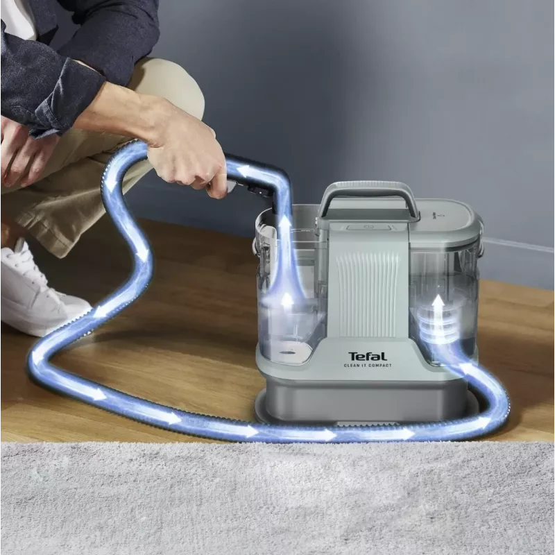 Przenośny odplamiacz Tefal Clean It Compact Pet IZ3020F0 — ręczny odplamiacz do tapicerki i plam po zwierzętach