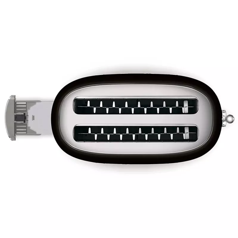 Smeg - TSF02 Toster 4 kromki - Czarny/lakierowany/WxSxG 41x20,8x21,5 cm/6 stopni opiekania/1500W