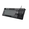 Klawiatura gamingowa NATEC Fury Kanabo K2 US z białym podświetleniem, mechaniczna, czarno-szara