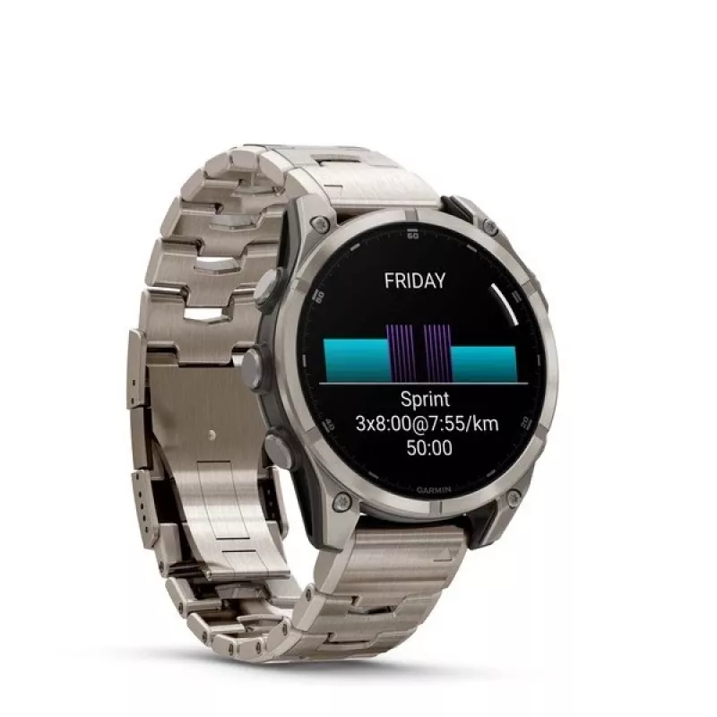 Smartwatch GARMIN Fenix 8 47 mm, 1,4 cala (3,56 cm) AMOLED 454×454, tytan, Wi‑Fi, GPS