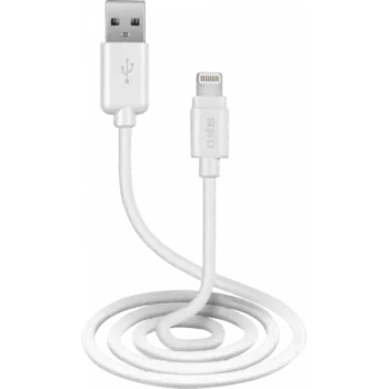 SBS TECABLEUSBIP589W Kabel Lightning 1 m Biały (TECABLEUSBIP589W)