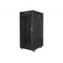 Szafa rack 19 27U 600x800 czarna, drzwi perforowane LCD (płaski montaż)