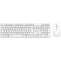 Przewodowa klawiatura USB pełnowymiarowa z myszą MediaRange MROS276 — układ QWERTZ niemiecki, biały, kabel 1,5 m