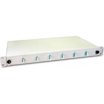 Lightwin LWL Splice Box, 12 włókien, 6x DLC Multimode, 50/125µm OM3 Pigtail Splice Boxes (SPBOX 12G50 OM3 DLC)
