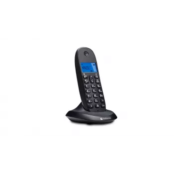 Telefon bezprzewodowy Motorola C1001CB Czarny — bezprzewodowa słuchawka DECT z wyświetlaczem 1,6 cala