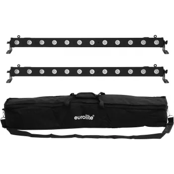 Zestaw LED bar EUROLITE 2x LED BAR-12 QCL RGBW z miękkim pokrowcem — 2 sztuki, diody QCL RGBW