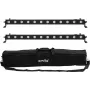 Zestaw LED bar EUROLITE 2x LED BAR-12 QCL RGBW z miękkim pokrowcem — 2 sztuki, diody QCL RGBW
