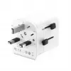 Uniwersalny adapter podróżny GEMBIRD TPA-EU2A12-01-W 12 W zasilacz USB do gniazdek międzynarodowych