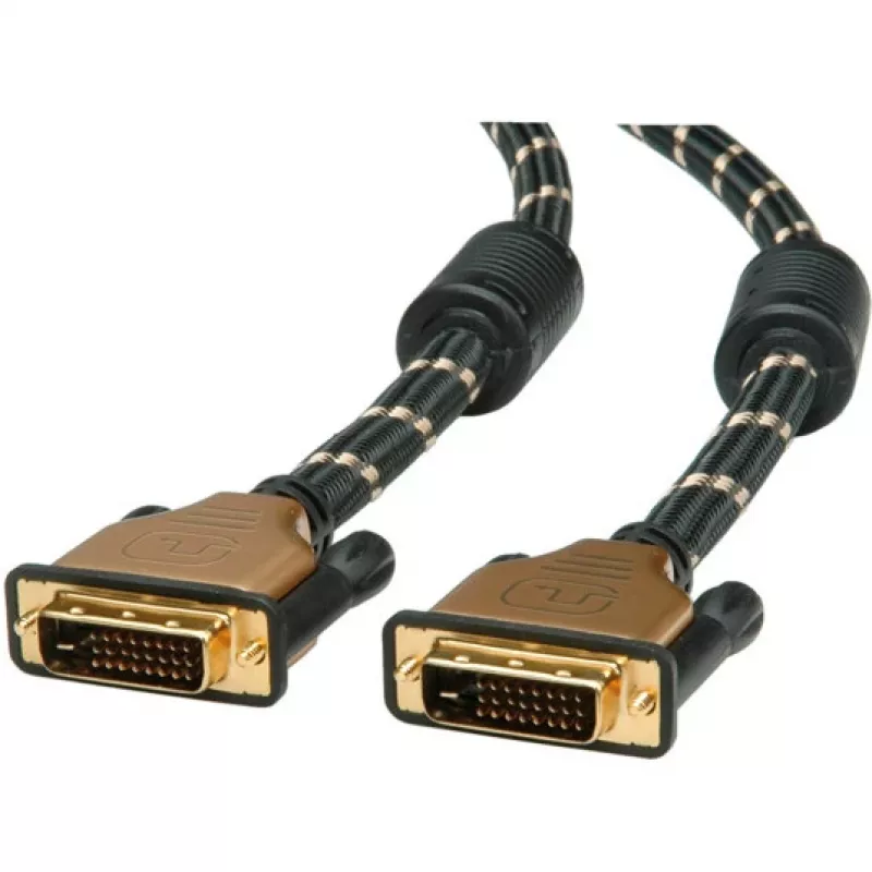 Kabel DVI ROLINE GOLD DVI M - DVI M (24+1) dual link 10 m