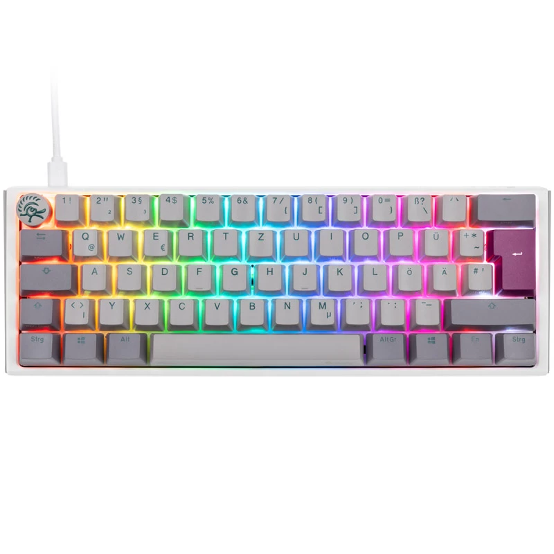 Klawiatura Ducky One 3 Mini Mist szary dla graczy USB niemiecka