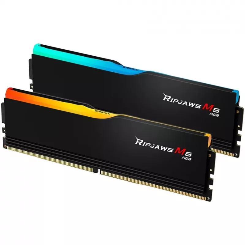 DIMM 32 GB DDR5-6000, Arbeitsspeicher schwarz, F5-6000J2836G16GX2-RM5RK, Ripjaws M5 RGB, INTEL XMP