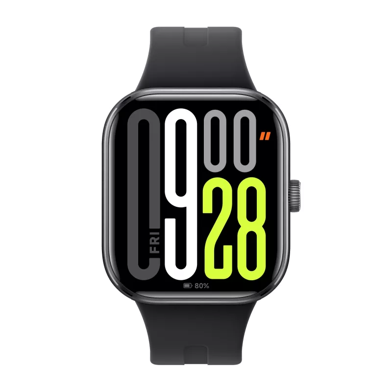 Smartwatch Xiaomi Watch 5 prostokątny, wyświetlacz AMOLED 2,07 cala, czarna obudowa, czarny pasek TPU, 47,5 mm, 5 ATM