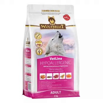 WOLFSBLUT VetLine Hypoallergenic Horse with sweet potatoes - sucha karma dla psa - 2kg