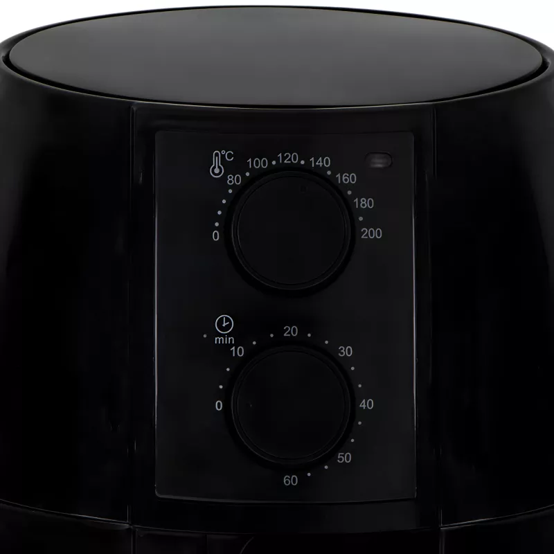 Gorąc powietrzny frytkownica Adler AD 6312 — 2,5 L, 1600 W, czarna, 80–200°C, timer 60 min