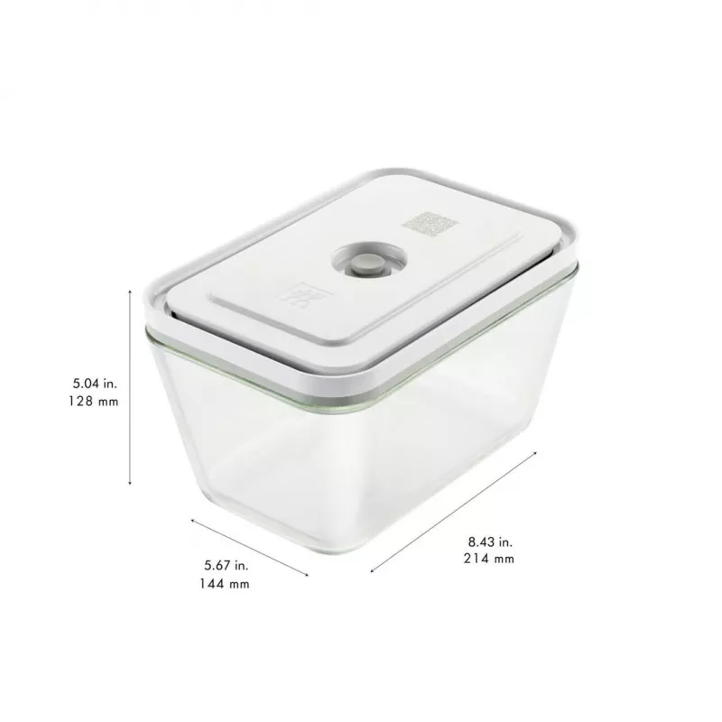 Pojemnik do przechowywania żywności ZWILLING FRESH & SAVE prostokątny zestaw szklano-plastikowy 3 szt., 0,35/0,75/1,6 l, hermetyczny, do kuchenki mikrofalowej/piekarnika/lodówki