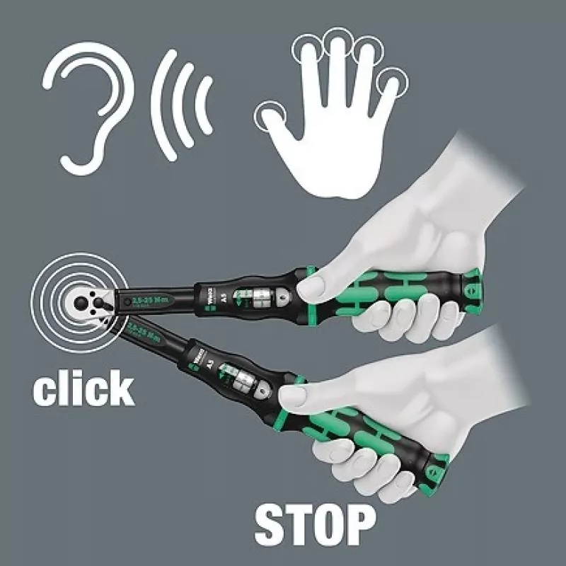 Wera Click-Torque C 3, klucz dynamometryczny 1/2 cala z grzechotką rewersyjną, 40Nm - 200Nm