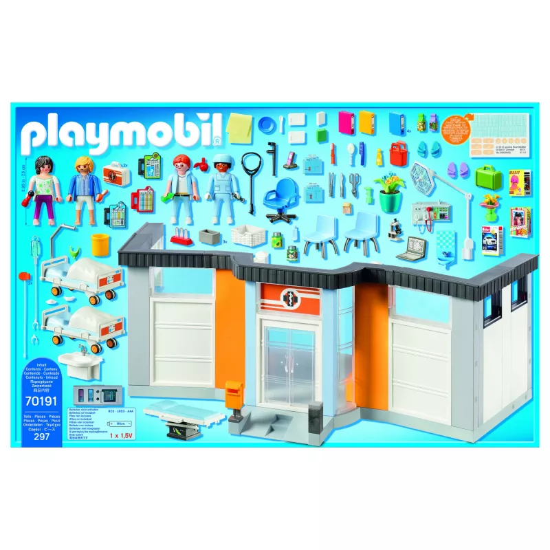 Figurka zabawkowa Playmobil 70191 Wyposażone skrzydło szpitalne 297 elementów