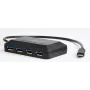 GEMBIRD ACT-HUB3C-4P — hub USB 3.2 Gen 1 z interfejsem hosta typu A do 4 × USB 3.2 Gen 1 typu C, 5000 Mbit/s, czarny