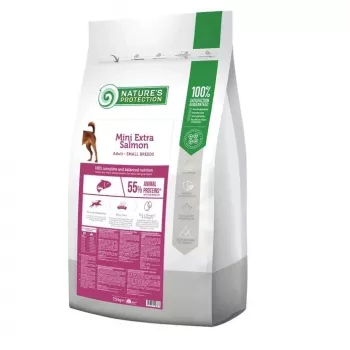 Sucha karma dla psa nature’s protection Mini Extra Salmon 7,5 kg — dorosłe małe rasy, 25% białka, 13% tłuszczu